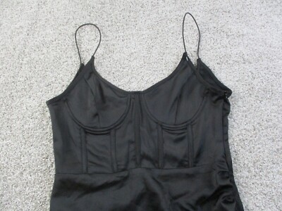 Pretty Little Thing Black Satin Corset Detail Low Back Wrap Maxi Dress Womens 6 | eBay Pretty Little Thing Black Satin Corset Detail Low Back Wrap Maxi Dress Womens 6 | eBay