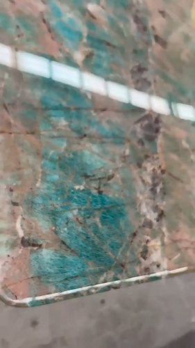 Natural Amazonite Slab Furniture, Healing Crystal Coffee Table Amazonite Counter - Video 1 of 1