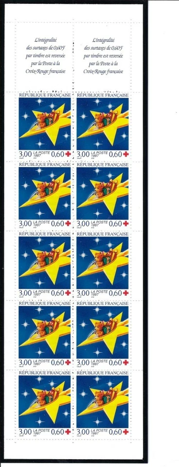 TIMBRES FRANCE 1997 CARNET CROIX ROUGE - NEUF (non plié) ** - Côte Y&T 17,00 - Photo 1/1