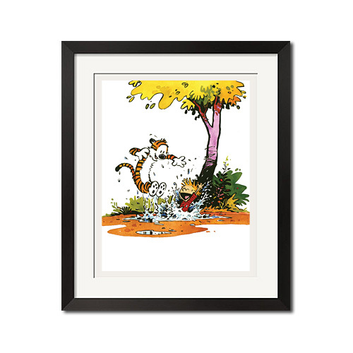 17x22 Druck - Calvin und Hobbes Wasserspritzer Poster 0487 - Bild 1 von 2
