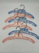 Vintage Clarolyte Co Swivel Plastic Baby Clothes Hangers Humpty Dumpty Set Of 6