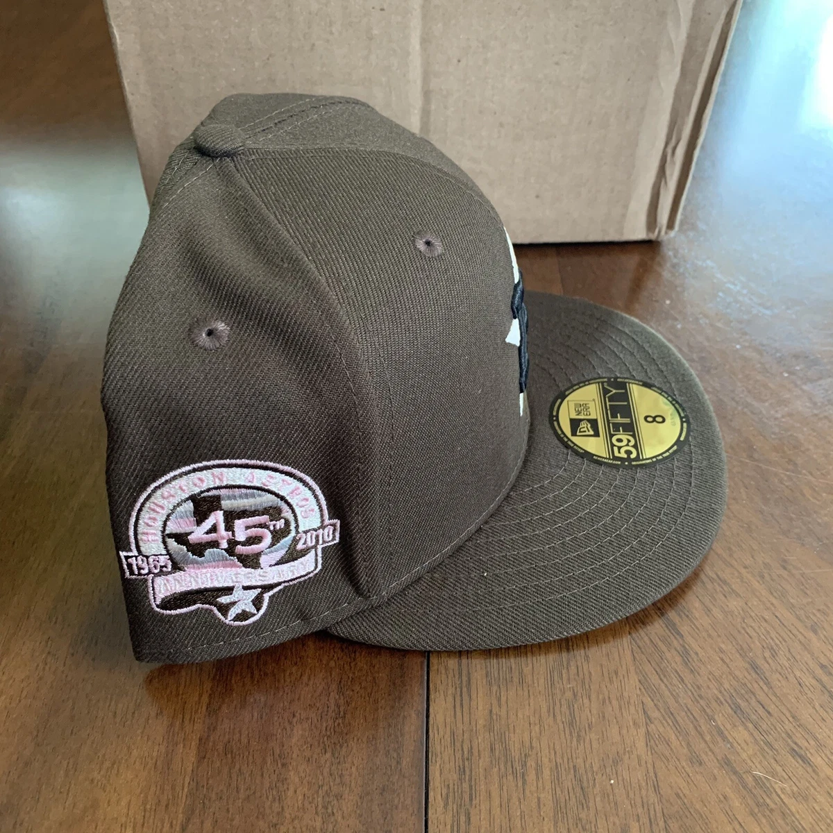 Exclusive Houston Astros Mocha Pink UV Travis Scott 45th Patch Fitted Hat 8