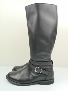 designer black knee high boots
