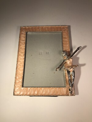 Ballet Balerrina Dancer Berkeley Designs Pink Enamel 4x6 3D Metal Picture Frame