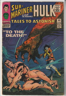 Tales To Astonish #80 Sub-Mariner And The Hulk Marvel Comics 1966 ''Stan Lee''