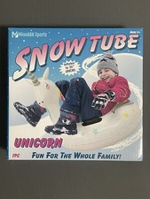 New MinnARK Sports Inflatable Unicorn Snow Tube Inflates to 35  2 Sturdy Handles