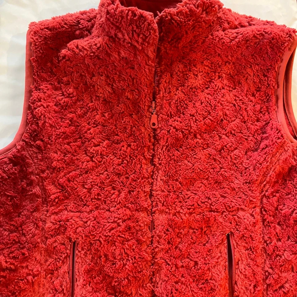 Chaleco difuso M ALPS NARANJA cremallera polar bolsillos con cremallera cálido acogedor poliéster para mujer M Foto 3 de 4