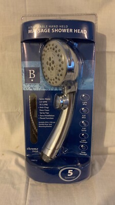 True Value Bay Pointe Adjustable Hand-Held Massage Shower Head New in Sealed Box