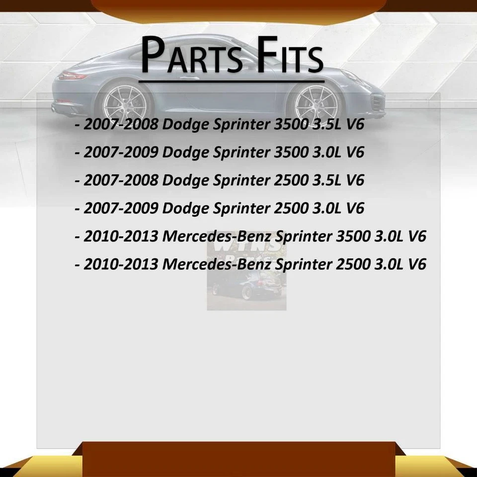 Левая правая фара в сборе 2x подходит для 2007 2008 2009 Dodge Sprinter 2500 3,0 л - Изображение 2 из 4