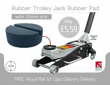 Slotted Rubber Jack Pad for Trolley Jacks - Large Size  - Prevents Damage to Car