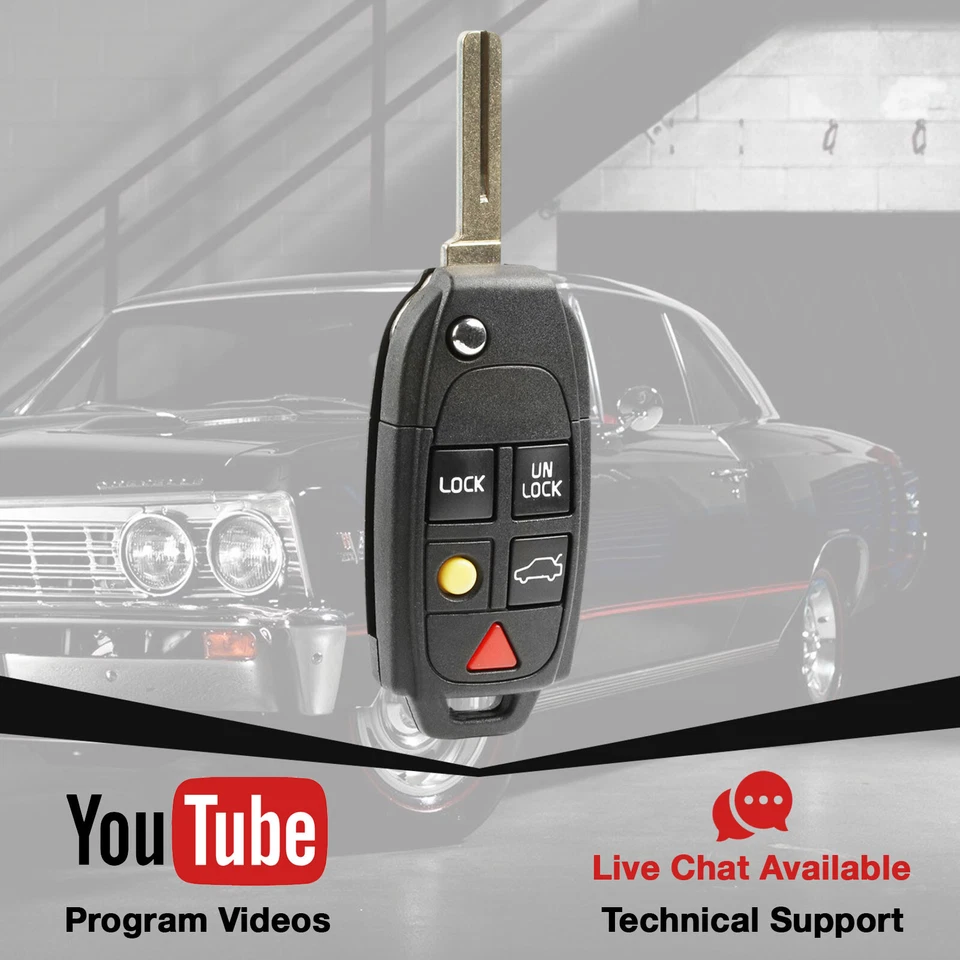 For 2003 2004 2005 2006 2007 2008 2009 2010 Volvo S60 S80 Car Remote Key Fob Foto 3 de 4