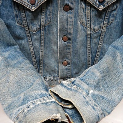 Vintage 90s Levi's 71557 BIG E Type 3 Denim Jacket 38 size made in