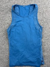 Lorna Jane Tank Top Women's Small Blue Mesh Athletic Workout Fitted