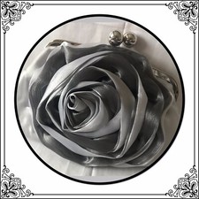 Suzy Smith Silver Rose Party Wedding Shoulder Clutch Bag New