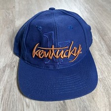 Vintage Kentucky Wildcats Hat Snapback NCAA College The Game Script Blue Cap