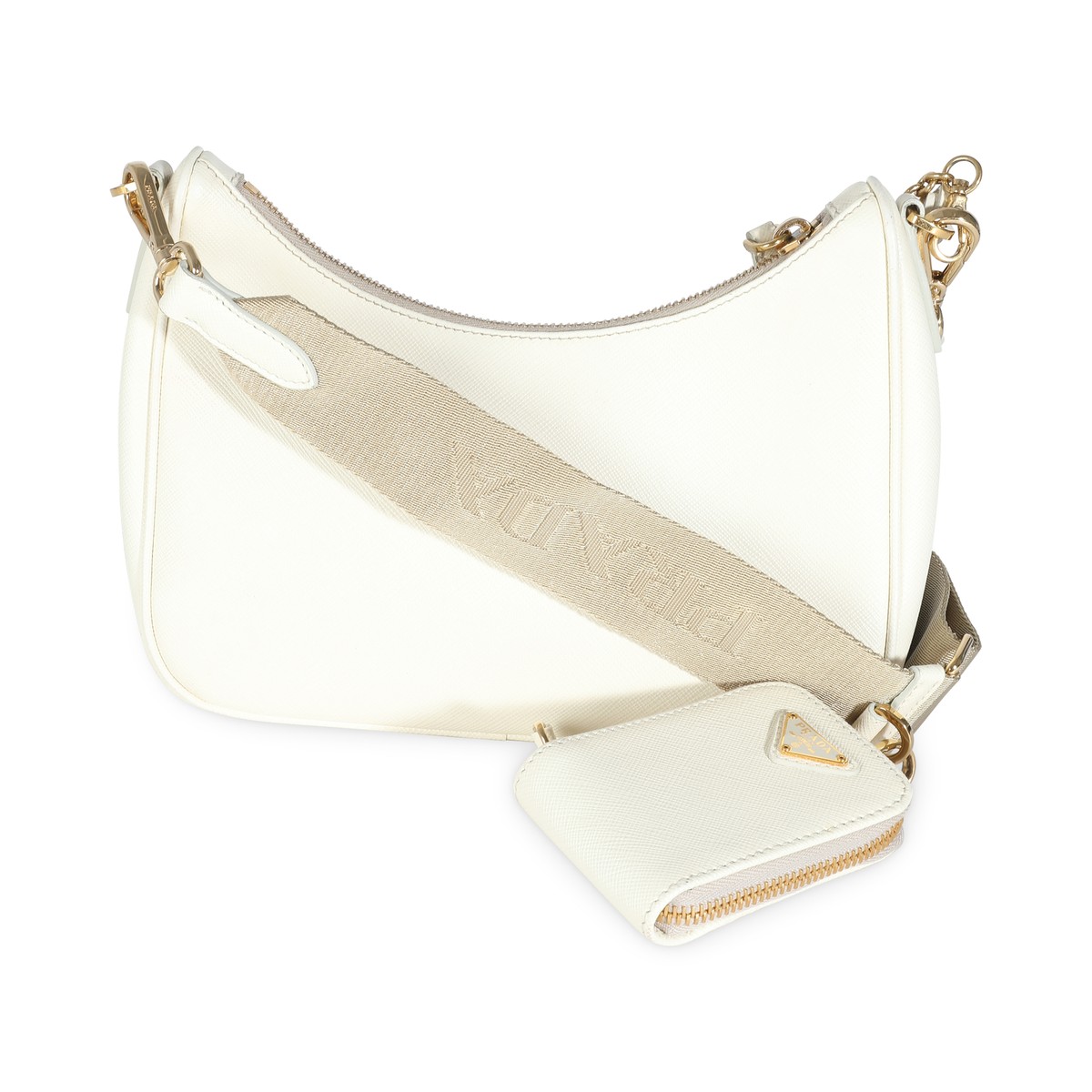 ショルダーバッグ・ポシェット Prada Re-Edition 2005 Saffiano Leather Shoulder Bag White Prada White Saffiano Re-Edition 2005 Bag | eBay
