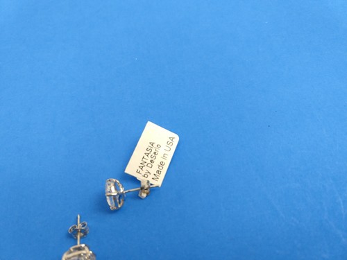 FANTASIA BY DESERIO 14kt Weißgold CZ Ohrstecker 5 ctw - Bild 5 von 10