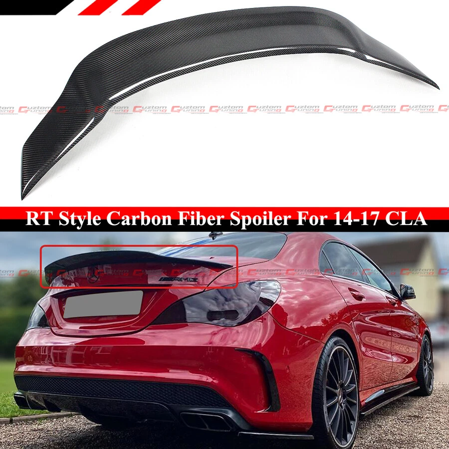 PARA 14-19 MERCEDES CLA250 CLA45 AMG W117 R STYLE FIBRA DE CARBONO PORTA-MALAS SPOILER ASA - Imagem 2 de 4