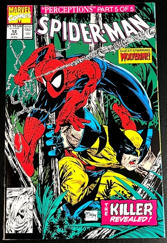 SPIDER-MAN #12 VF/NM WOLVERINE Appearance Todd McFarlane Art & Story 1991 Marvel