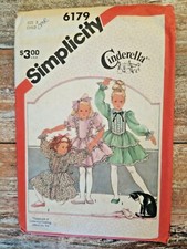 Simplicity Sewing Pattern 6179 Vintage 80' Childs Dress Cinderella Size 3 Uncut
