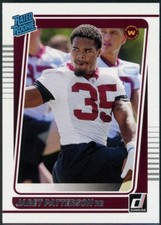 2021 Donruss Jaret Patterson Rated Rookies #298 Washington Football Team