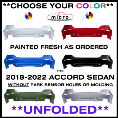 NEW REAR BUMPER FOR 2018-2022 ACCORD SEDAN PAINTED *CHOOSE YOUR COLOR* HO1100311