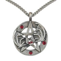 Fledermaus Mit Pentagramm AnhäNger Schmuck
