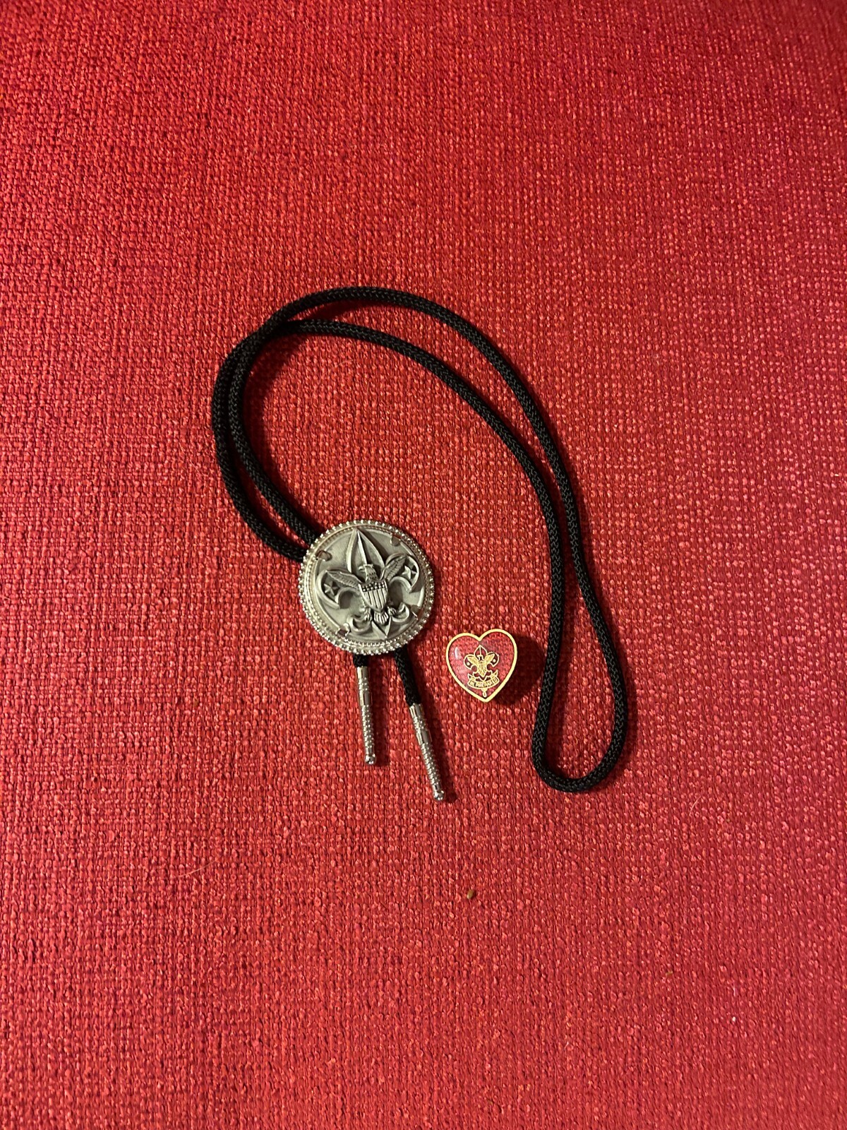 Vintage BOY SCOUTS Tenderfoot Rank Badge BOLO TIE SLIDE &amp; Life Rank ...