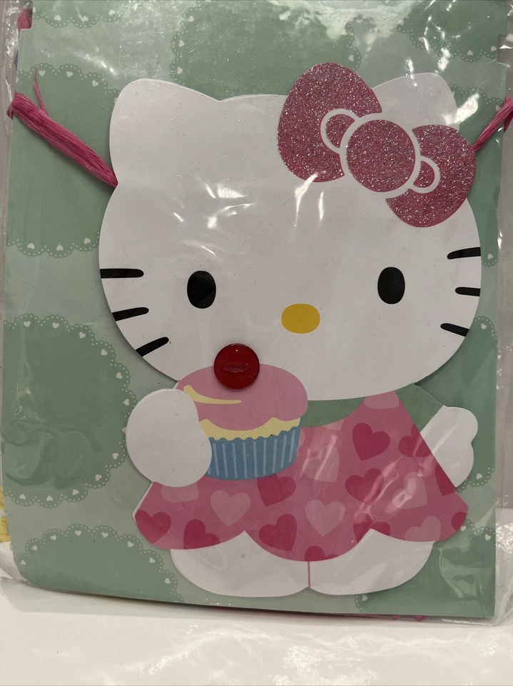 Kit Guirnalda Fiesta HELLO KITTY Meri Meri con 9 Banderines Cupcakes Sanrio 2012 NUEVO Foto 2 de 4