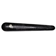 Charged 4" Starburst Flash Nuummite Crystal Massage Wand + Selenite