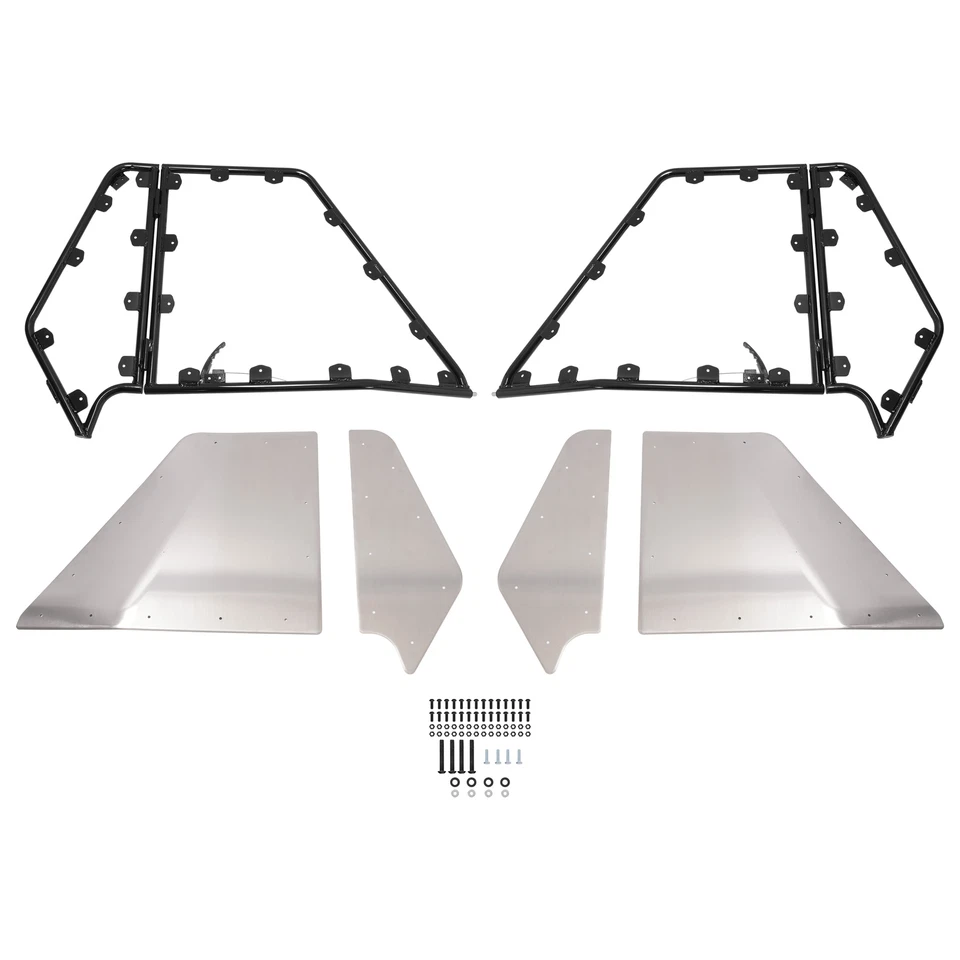 Powder Coated Steel Black Full Door Set For Yamaha Rhino 4x4 2007-2013 - Image 2 of 4