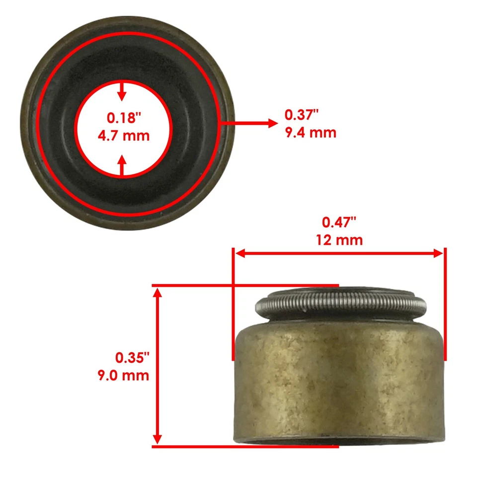 8x Sello de vástago de válvula para Yamaha XS1100 1978-1981 Foto 2 de 4