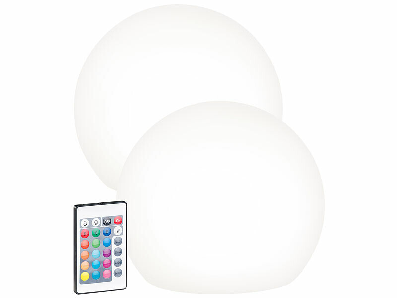 Boules lumineuses RVBB à intensité de 60lm rechargeables au soleil avec télécommande - 3