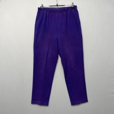 St. John Sport Marie Gray Pull On Pants Sweatpants Size Large Purple M275 -13