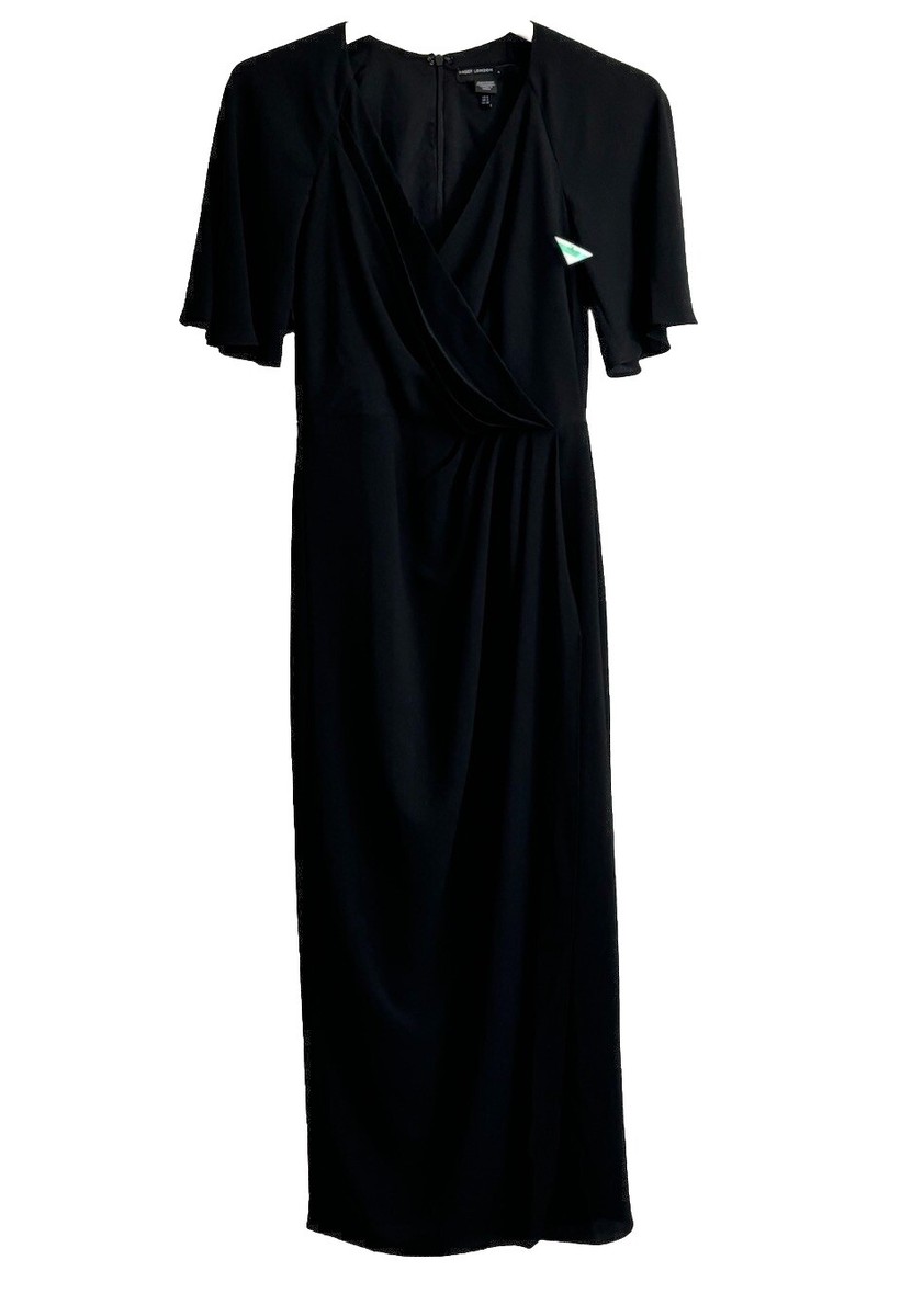 knee length dresses for ladies London Times Flutter Sleeve Smocked A-Line Maxi Dress in Plum/Pink at Nordstrom Rack, Size 16