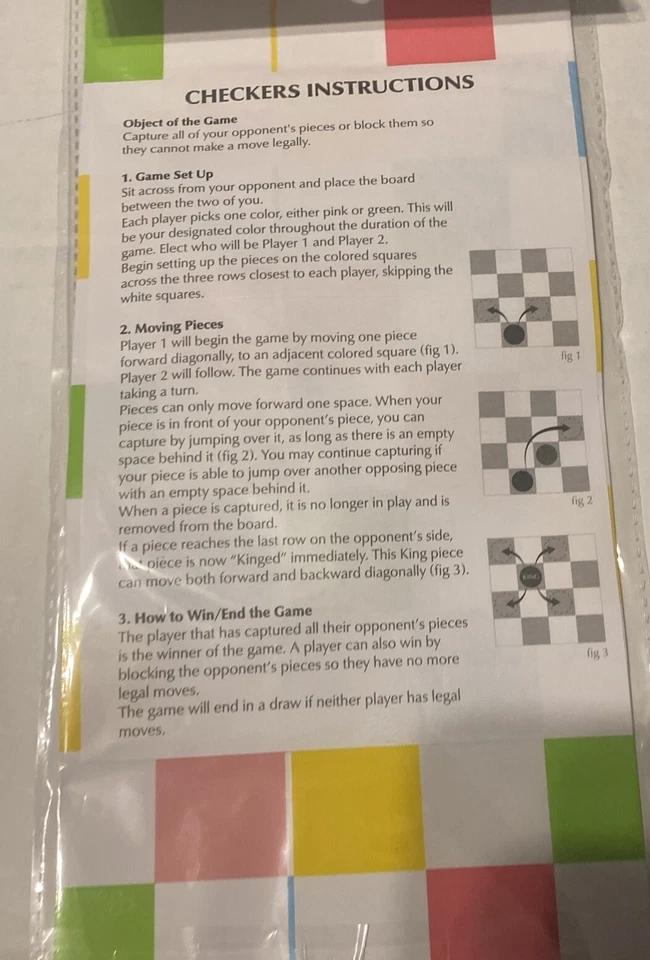 Checkers Game Folding Board Chess Set For Party Activities Fun Party Game New - Image 3 of 3