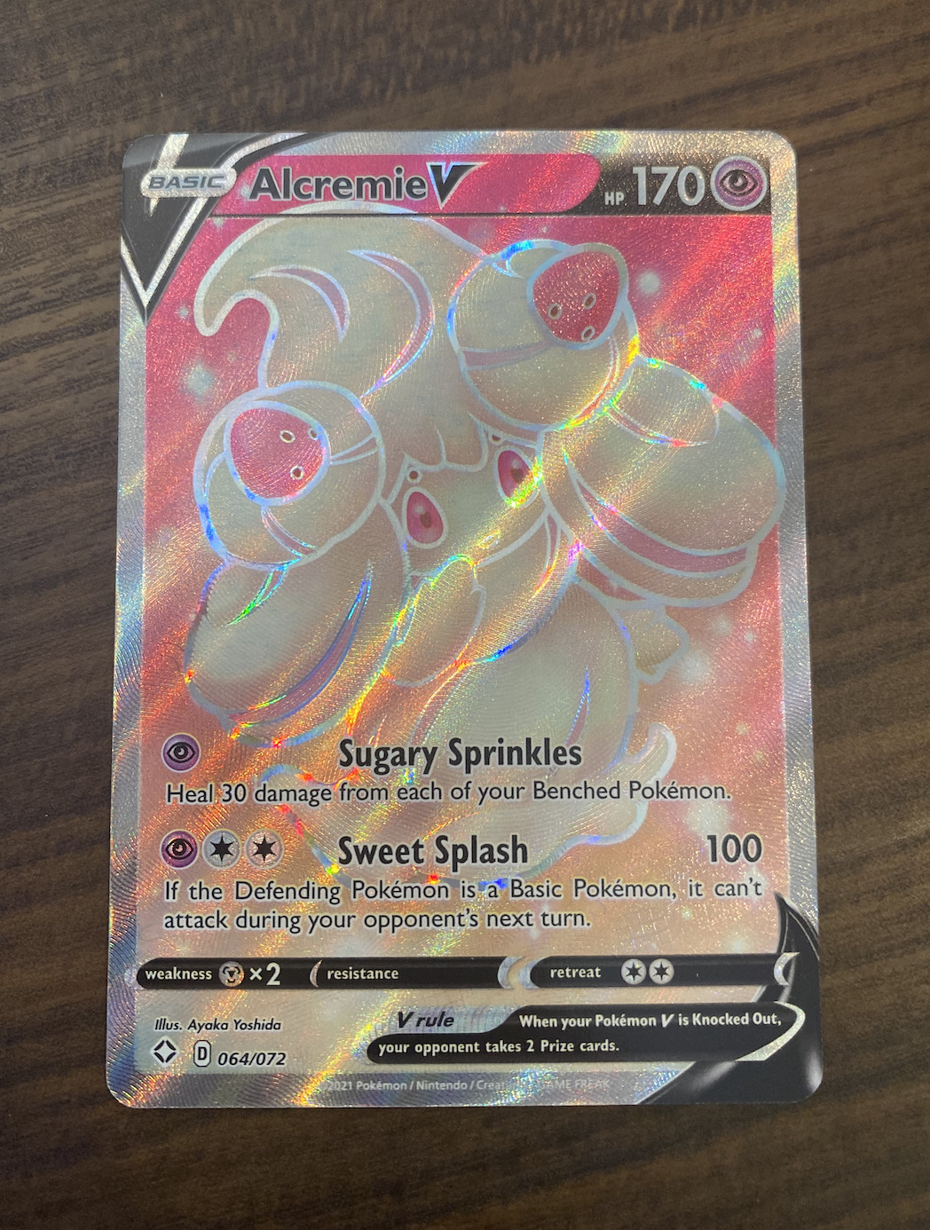 Pokemon Shining Fates Alcremie V 064/072 Full Art Pack Fresh Near Mint