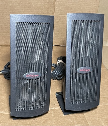 Monsoon Flat Panel Speakers Computer Gaming Old School Retro VTG Audio - Picture 2 of 6