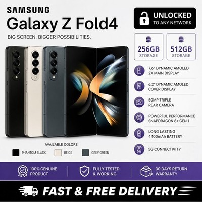 Samsung Galaxy Z Fold4 256GB/512GB Smartphone ENTSPERRT Top Zustand