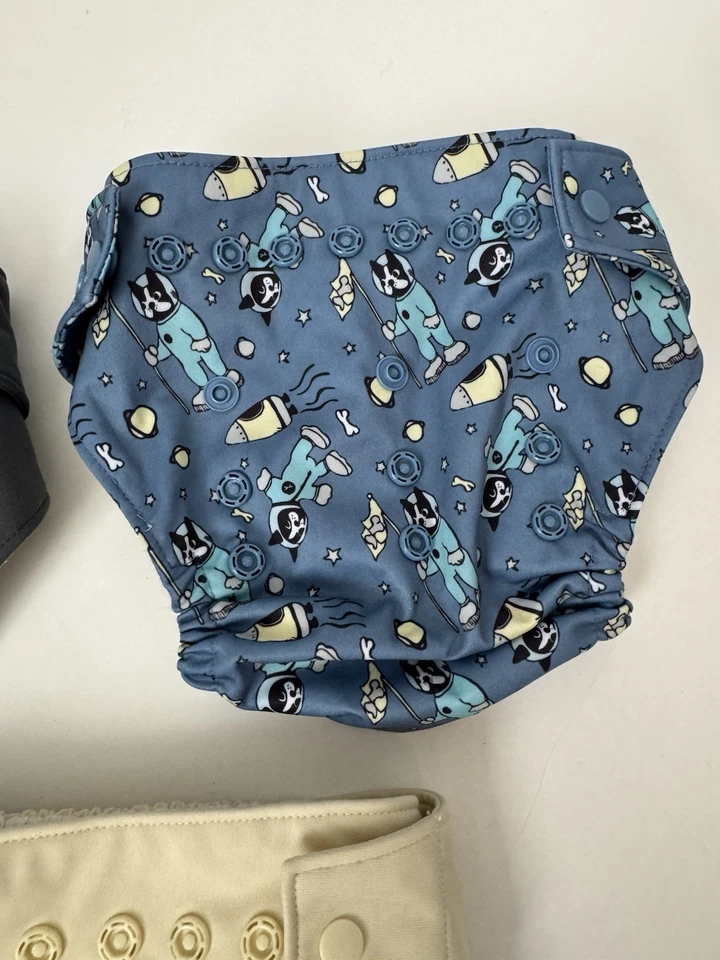 GroVia All In One Cloth Diaper Bundle LOT 3 Shells 6 Liners 45 Disposable Pads - Image 4 of 4