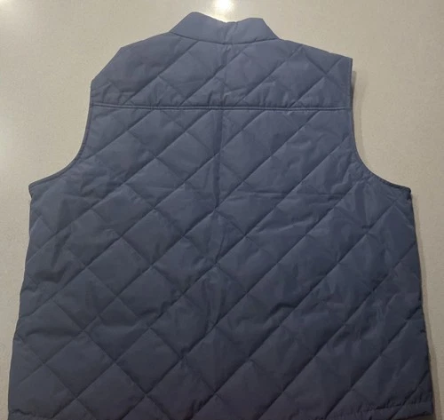 Goodfellow & Co Men's Quilted Navy Blue Zip Up Puffer Vest With Side Pockets XL image 3