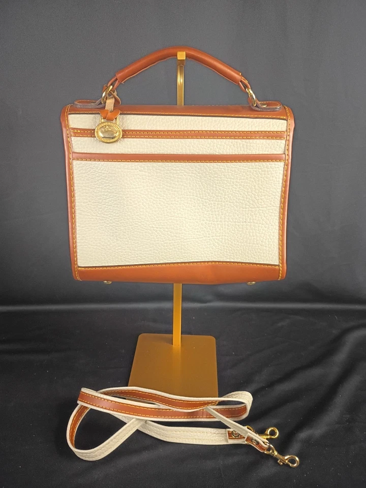 Bolsa satchel tiracolo vintage Dooney & Bourke rara couro para todas as condições climáticas  - Imagem 3 de 4