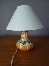 Ancienne jolie lampe 1930 art déco en faïence de Desvres Jules Verlingue  