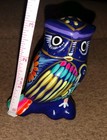 Hand Painted Pottery Owl Figurine Mexico Bright Colors Decoration Beautiful  — photo 6