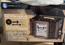 Innovative Technology ITRR-501 Wooden Recordable Music Center - Brown