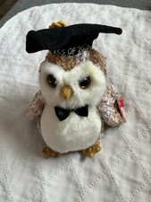TY 2002 SMARTER the GRADUATION OWL BEANIE BABY
