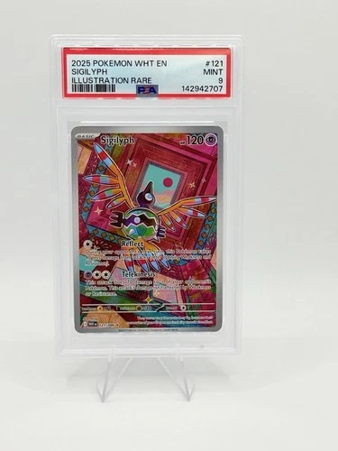 2025 POKEMON WHT EN-WHITE FLARE ILLUSTRATION RARE #121 SIGILYPH PSA 9