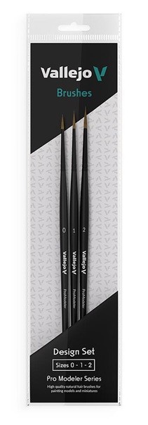 Vallejo B01991 - Pro Modeler Brush, Design Set 0-1-2 - New