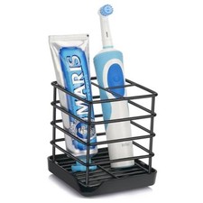 Toothbrush Holders for Bathroom,,Stainless Steel,Detachable, 3 Slot Black