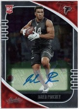 2020 Panini Absolute Jared Pinkney Rookie Autograph Card RC #166 Falcons. rookie card picture